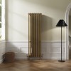 Bern 1800 x 560mm Traditional Metallic Gold Vertical Four Column Radiator
