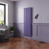 Norden 1800 x 591mm Elegant Purple Single Vertical Oval Column Designer Radiator