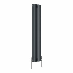 Bern 1500 x 290mm Anthracite Triple Column Vertical Traditional Radiator