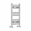 Bergen 600 x 300mm Straight Chrome Heated Towel Rail