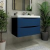Avon Blue Wall Hung Basin Drawer Vanity Unit - 800mm