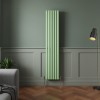 Norden 1800 x 355mm Pastel Green Double Oval Column Vertical Designer Radiator