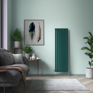Karlstad 1800 x 546mm Blue Green Single Flat Panel Vertical Designer Radiator