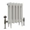 Classic  450 x 344mm  Porcelain White Triple Column Cast Iron Radiator - 5 Sections