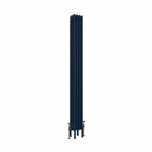 Bern 1800 x 200mm Sapphire Blue Four Column Vertical Traditional Radiator