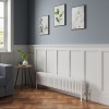 Bern 300 x 1460mm White Four Column Horizontal Traditional Radiator