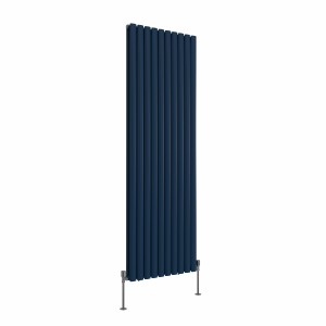 Norden 1800 x 591mm Sapphire Blue Double Vertical Oval Column Designer Radiator