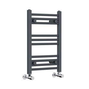 Bergen 600 x 400mm Straight Anthracite Heated Towel Rail