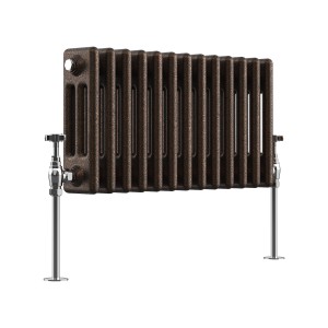 Bern 300 x 605mm Black Copper Triple Column Horizontal Traditional Radiator