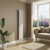 Lulea 1800 x 340mm White Single Vertical Flat Panel Radiator