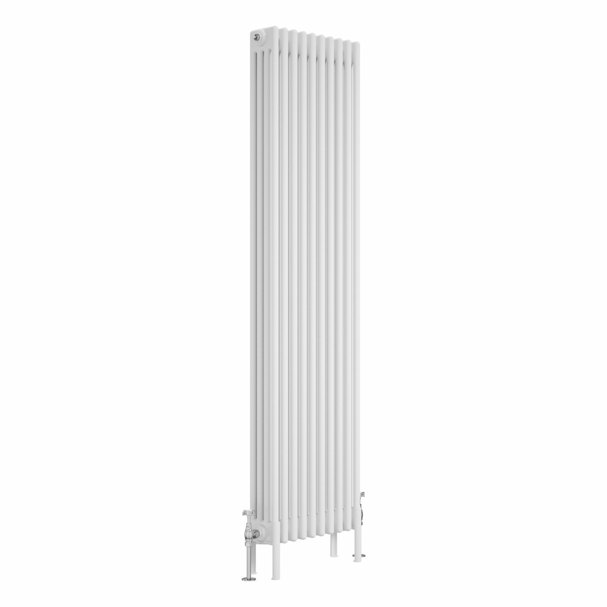Bern 1800 x 470mm White Four Column Vertical Traditional Radiator