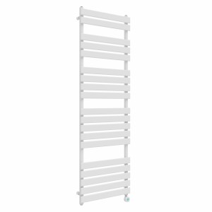 Juva 1800 x 600mm White Flat Panel Thermostatic Touch Control Electric Heated Towel Rail