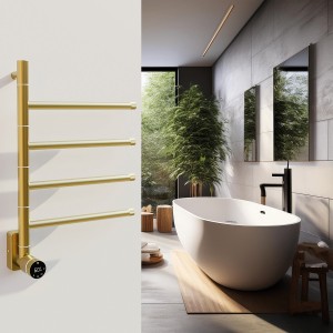 Carisa Neo 580 x 410mm Gold Designer Stainless Steel Electric Towel Rail