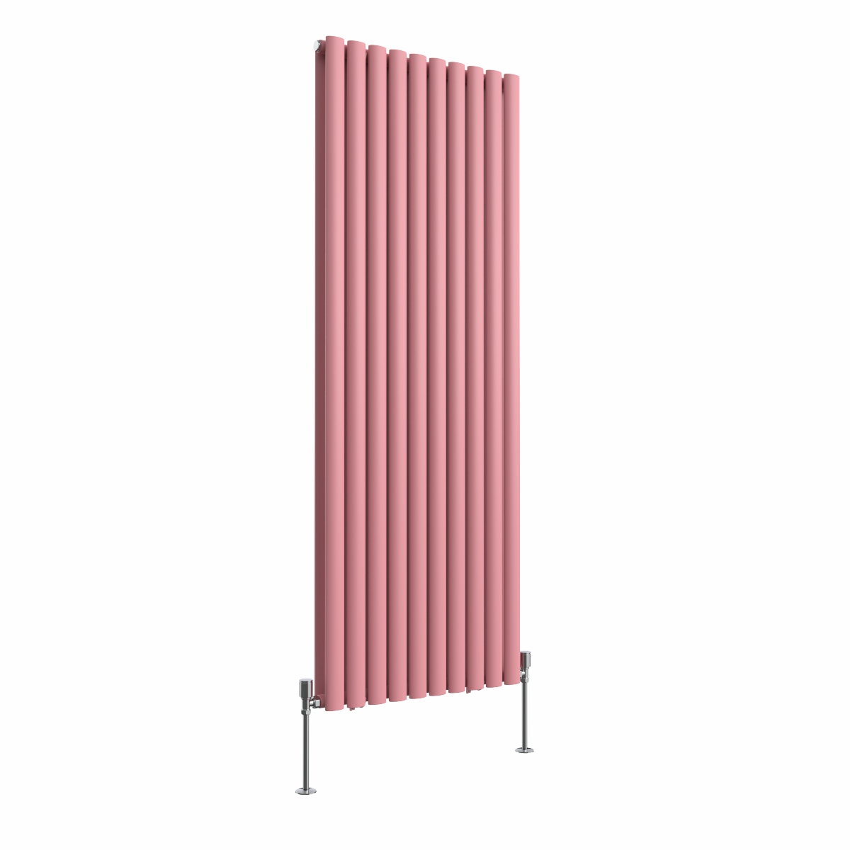 Norden 1600 x 591mm Rose Clair Pink Double Vertical Oval Column Designer Radiator