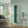Lulea 1600 x 270mm Moss Green Single Flat Panel Vertical Designer Radiator