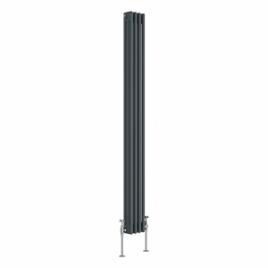 Bern 1800 x 200mm Anthracite Triple Column Vertical Traditional Radiator
