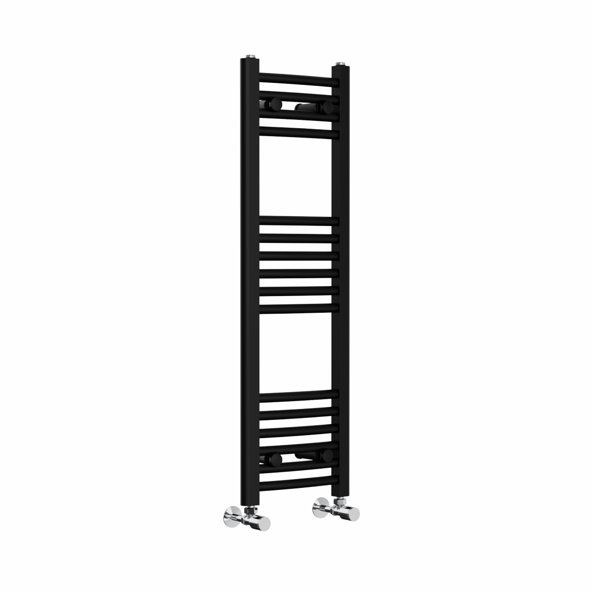 Fjord 1000 x 300mm Curved Black Heated Towel Rail