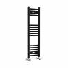 Fjord 1000 x 300mm Curved Black Heated Towel Rail