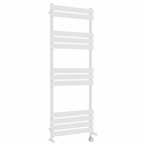 Juva 1600 x 600 mm Dual Fuel White Flat Panel Thermostatic Touch Control Electric Heated Towel Rail