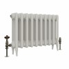 Classic  450 x 654mm  Porcelain White Triple Column Cast Iron Radiator - 10 Sections