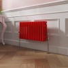 Bern 300 x 605mm Traditional Signal Red Triple Horizontal Column Radiator