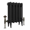 Classic 450 x 344mm Black Primered Finish Triple Column Cast Iron Radiator - 5 Sections