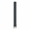 Bern 1800 x 200mm Traditional Anthracite Vertical Four Column Radiator