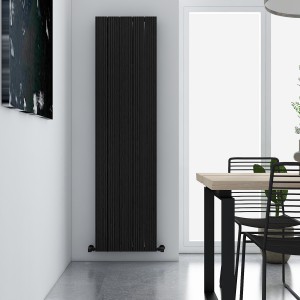 Carisa Monza Double 1800 x 470mm Black Designer Aluminium Radiator