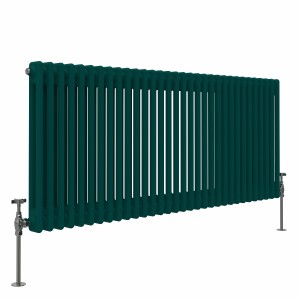 Bern 600 x 1460mm Blue Green Double Horizontal Column Radiator