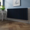 Bern 600 x 1460mm Sapphire Blue Triple Column Horizontal Traditional Radiator