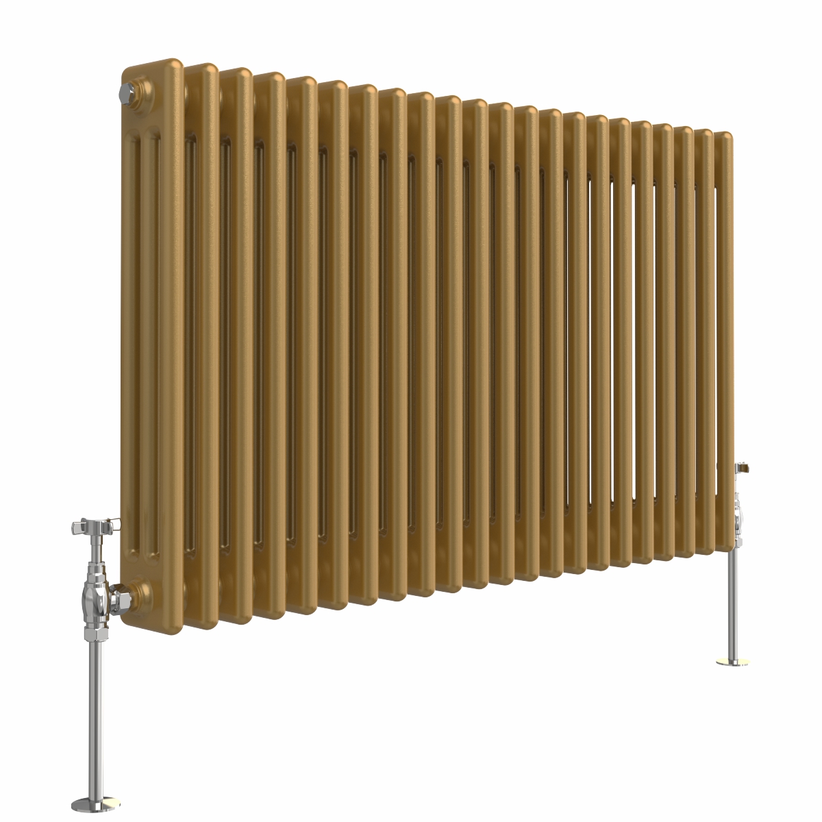 Bern 600 x 1010mm Metallic Gold Triple Horizontal Column Radiator