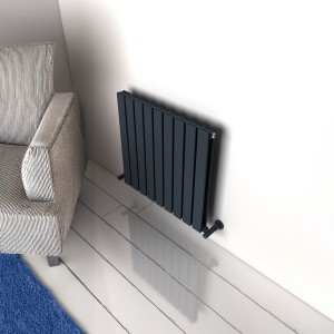 Carisa Plata Double 600 x 630mm Anthracite Designer Aluminium Radiator