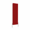 Bern 1500 x 470mm Traditional Signal Red Triple Vertical Column Radiator