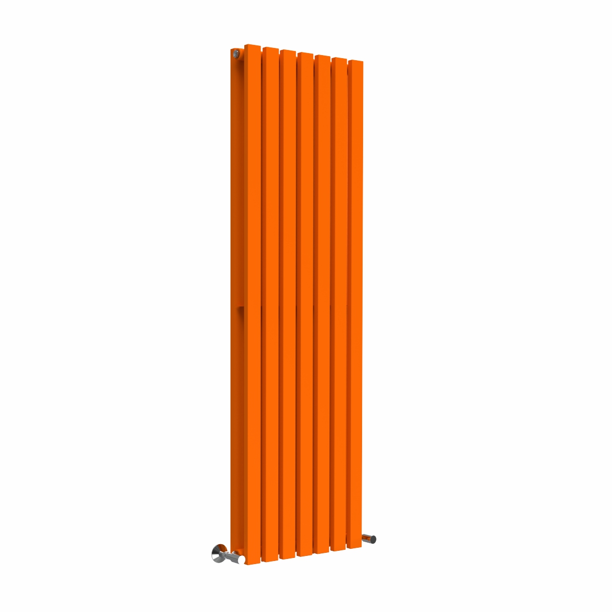 Lulea 1600 x 480mm Bright Orange Double Flat Panel Vertical Designer Radiator