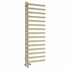 Kemi 1600 x 600mm Dual Fuel Brushed Brass Thermostatic Touch Control Electric Heated Towel Rail