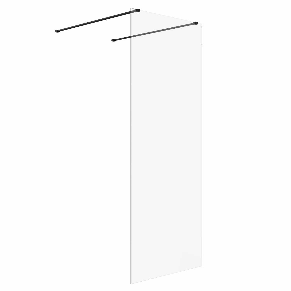 Wasdale 800mm Black Walk Through Wet Room Screen