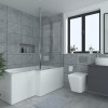 Borrowdale - 1400mm L Shape Bath Screen - Chrome