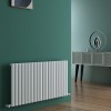 Carisa Tallis 600 x 1190mm White Designer Aluminium Radiator