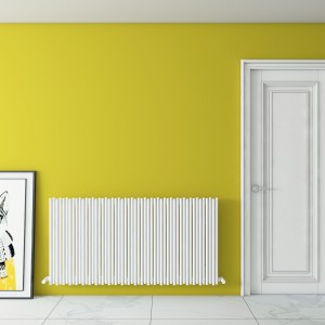 Carisa Pipette 600 x 1230mm White Designer Aluminium Radiator
