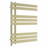 Koli 800 x 600mm Brushed Brass Simple Electric Heated Towel Rail