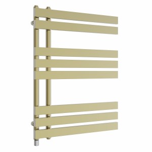 Koli 800 x 600mm Brushed Brass Simple Electric Heated Towel Rail