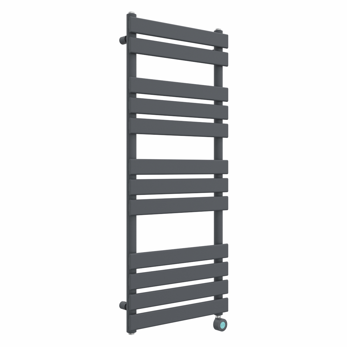 Juva 1200 x 500mm Sand Grey Flat Panel Thermostatic Touch Control Wifi Electric Heated Towel Rail