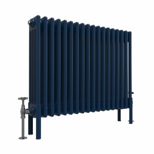 Bern 600 x 830mm Sapphire Blue Four Column Horizontal Traditional Radiator