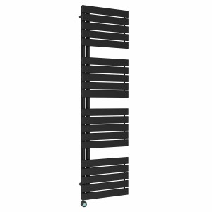Kristiansund 1800 x 500mm Black Thermostatic Touch Control Wifi Electric Heated Towel Rail