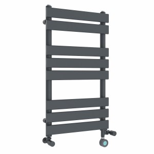 Juva 800 x 450mm Dual Fuel Sand Grey Thermostatic Touch Control Wifi Electric Heated Towel Rail