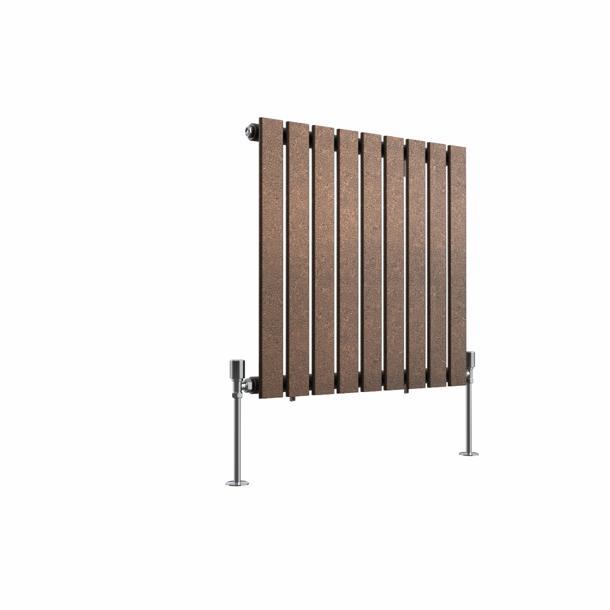 Karlstad 600 x 614mm Black Copper Single Horizontal Flat Panel Designer Radiator