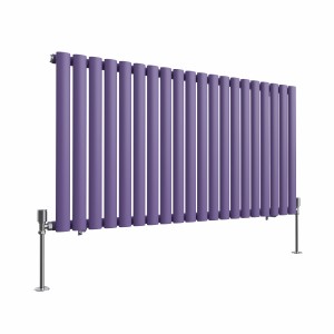 Norden 600 x 1181mm Elegant Purple Single Horizontal Oval Column Designer Radiator