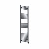 Fjord 1600 x 500mm Curved Anthracite Thermostatic Touch Control Electric Heated Towel Rail