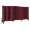 Classic  745 x 1522mm Farrow & Ball Eating Room Red Triple Column Cast Iron Radiator - 24 Sections