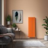 Karlstad 1600 x 546mm Bright Orange Double Flat Panel Vertical Designer Radiator